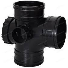 110MM SB - ACCESS TEE TRIPLE SOCKET SOIL BLACK