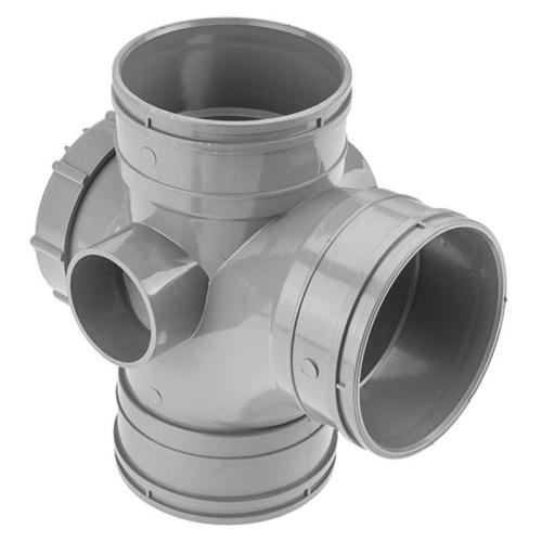 110MM SG - ACCESS TEE TRIPLE SOCKET SOIL GREY