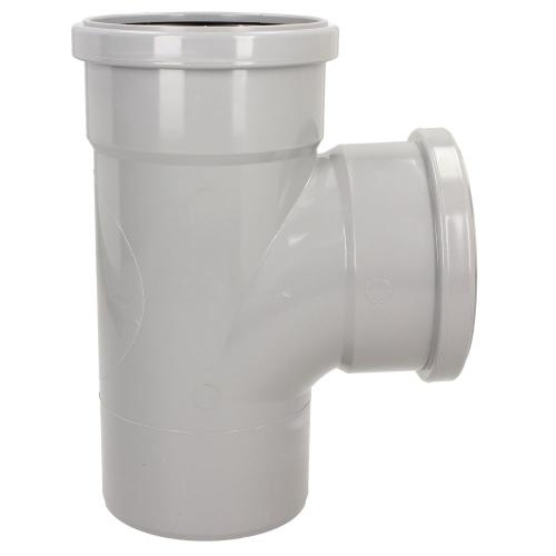110MM SG - 90' TEE DOUBLE SOCKET BRANCH SOIL GREY