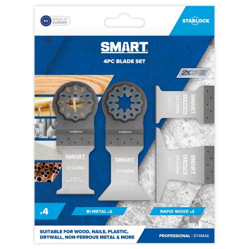 SMART STARLOCK 4PC BLADE PACK - (32 & 44MM BI-METAL + 32 & 63MM RAPID WOOD BLADES)