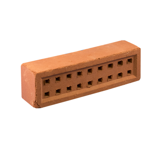 9" X 3" RED CLAY AIRBRICK SQUARE HOLE