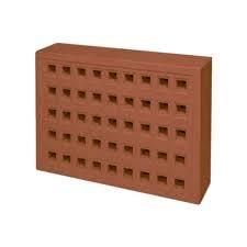 9" X 6" RED CLAY AIRBRICK SQUARE HOLE