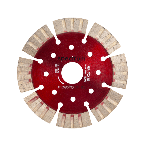 OX MAESTRO 15MM UNIVERSAL TURBO-SEG DIA BLADE - 115/22.23MM