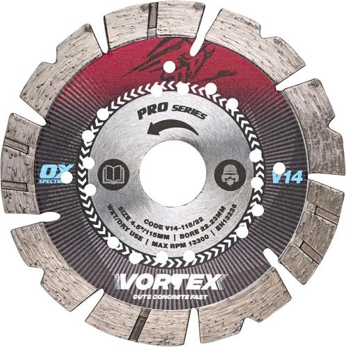 OX PRO V14 DIAMOND BLADE - CONCRETE - 115/22.23MM