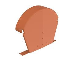 TERRACOTTA DRY VERGE HALF ROUND RIDGE CAP