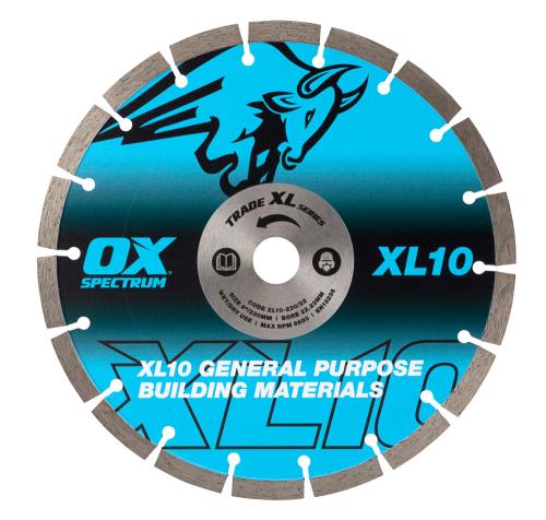 OX TRADE XL-10 SEGMENTED DIAMOND BLADE - GENERAL PURPOSE - 230/22.23MM