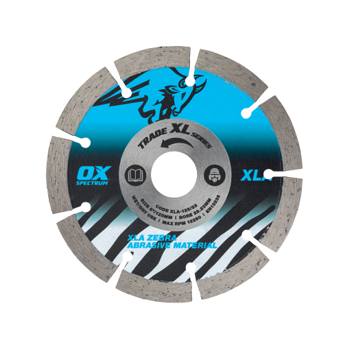 OX TRADE XL ABRASIVE DIAMOND BLADE - 125/22.23MM