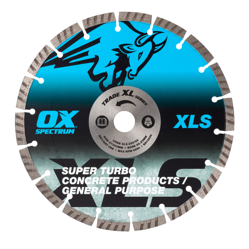 OX TRADE XL SUPER - TURBO SEGMENTED DIAMOND BLADE - CONCRETE & GP - 230/22.23MM