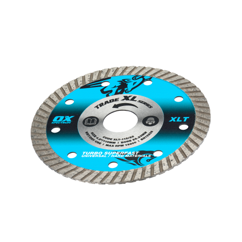 OX TRADE XL TURBO DIAMOND BLADE - UNIVERSAL & GP - 115/22.23MM