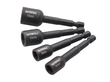 FAITHFULL 4 PIECE IMPACT NUT DRIVER SET