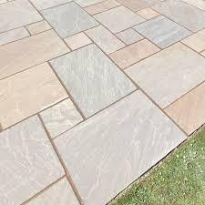 22MM AUTUMN BROWN NATURAL SANDSTONE SLABS MIXED SIZE PATIO PACKS