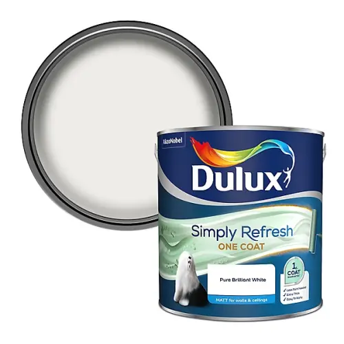 DULUX PURE BRILLIANT WHITE SIMPLY ONE COAT 2.5L