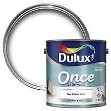 DULUX PURE BRILLIANT WHITE ONCE SATINWOOD 750L