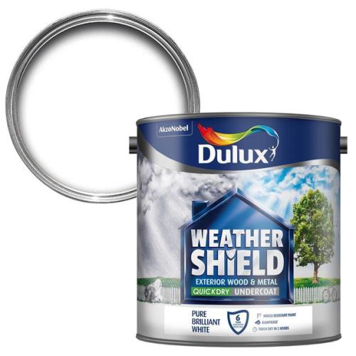 DULUX WEATHERSHIELD PURE BRILLIANT WHITE QUICK DRY UNDERCOAT 2.5L