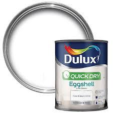 DULUX PURE BRILLIANT WHITE QUICK DRY EGGSHELL 750L