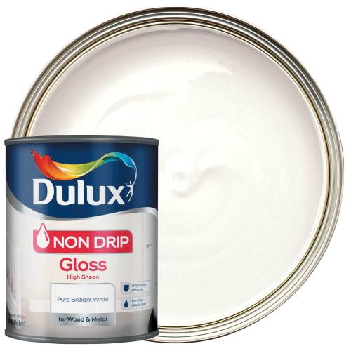 DULUX PURE BRILLIANT WHITE NON DRIP GLOSS 750L