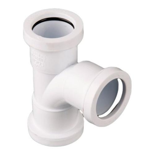 Pushfit Waste System 90° Swept Branch 32mm White