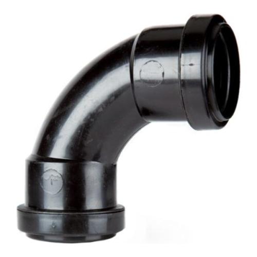 Pushfit Waste System 90° Swept Branch 40mm Black