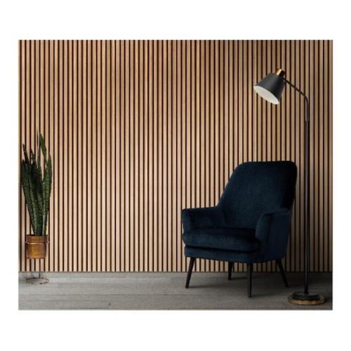 Forza Slatwall Nat Oak Blk Groove Wall Cladding (5m)