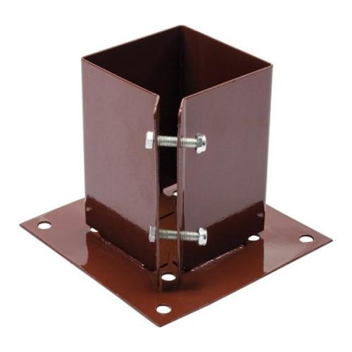 Swift Post Supp -Br- 3" X 3" Swift Clamp Bolt Down Post Support - Brown - 75 X 75mm