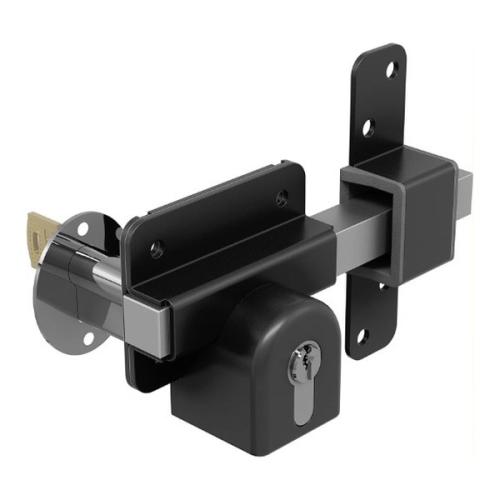 GM Long Throw Lock - Eb - Gatemate - Long Throw Lock With Pull Handle - Epoxy Black - 8" / 200mm 1472003