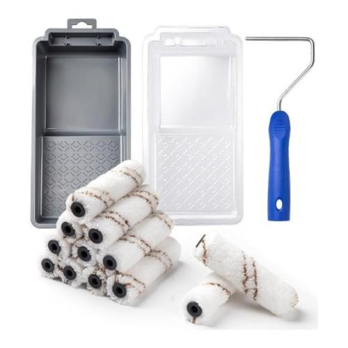 Hamilton 7PC Mini Roll Kit 4" For The Trade High Density / Medium Pile Sleeve Mini Roller Kit