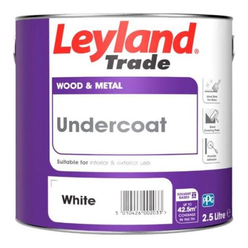 Leyland Trade Undercoat Paint White 750ml