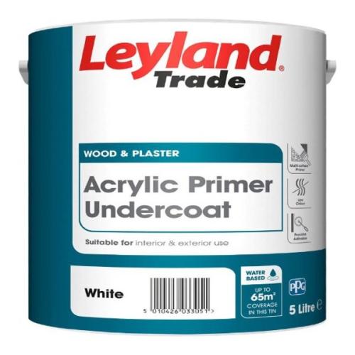 Leyland Trade Acrylic Primer Undercoat White 2.5L