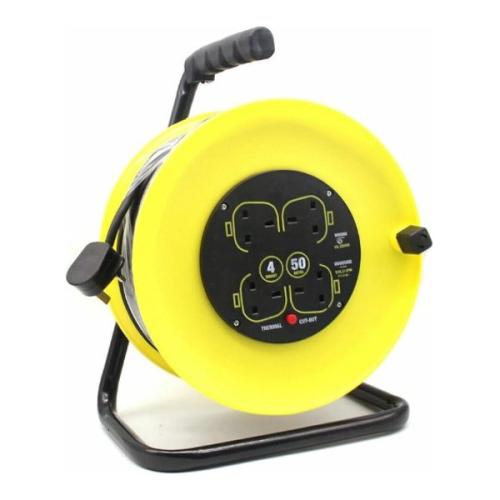 20m Extension Cable Reel On Metal Frame