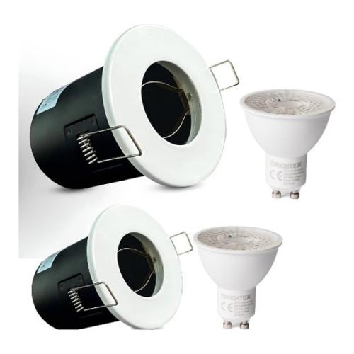 Knightsbridge Fr Downlight W 230V 50W Fixed GU10 Ic Fire-Rated Downlight In White