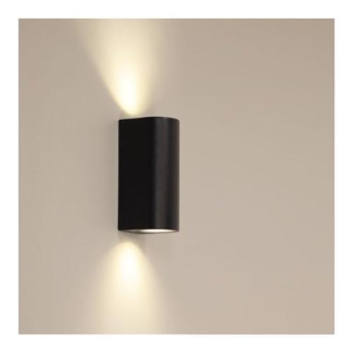 Knightsbridge Up/Down Light Bl 230V IP54 GU10 Up And Down Wall Light - Black