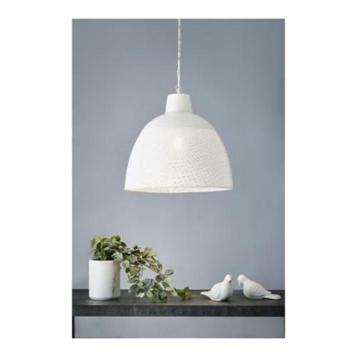 Knightsbridge Con Pendant - Mw 6" E27 Contemporary Pendant Set - Matt White