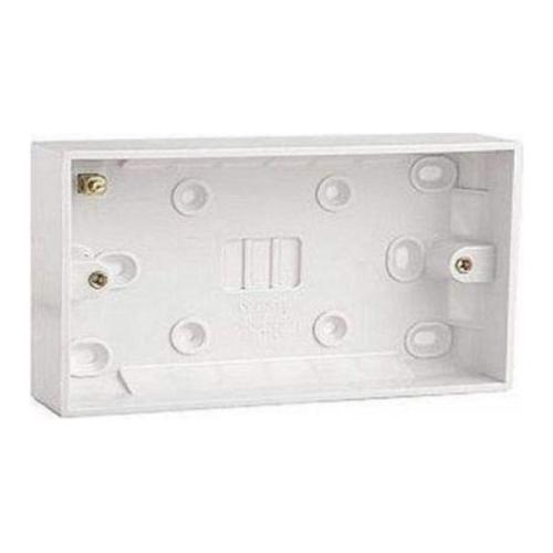 Knightsbridge 2G 35mm Pat Box Double 35mm Pattress Box With Earth Terminal