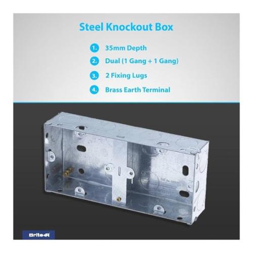 1G 25mm Galvanised Steel Box