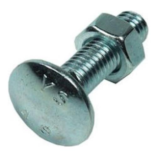 Samac M8 X 100mm BZP Csh (4) BZP Cup Square Hex Bolt / Nut / Washer