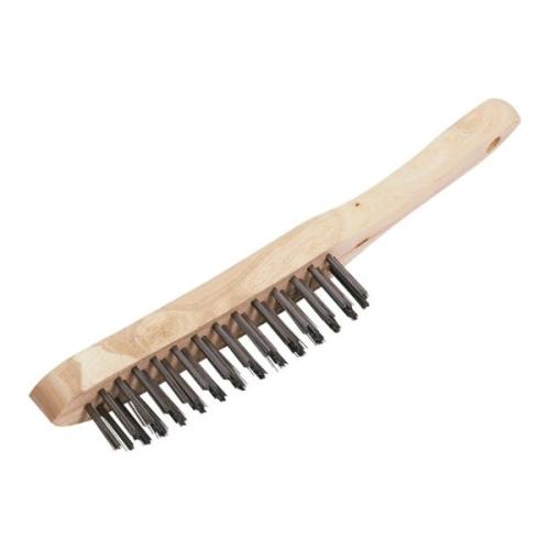 Abracs 4 Row Wooden Handled Wire Brush