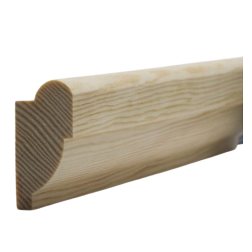 Redwood Ovolo Picture Rail 20.5mm x 44mm Mould Finshed Size 