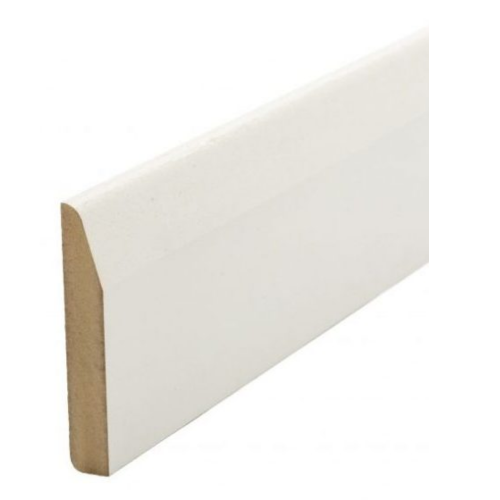 Chamfered/Pencil Primed MDF Skirting 18mm x 144mm x 4.4m
