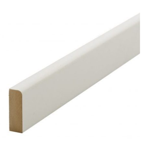 Pencil Round Primed MDF Architrave 14.5mm x 68mm x 4.4m