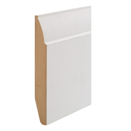 Chamfered/Ovolo Primed MDF Skirting 18mm x 144mm x 4.4m