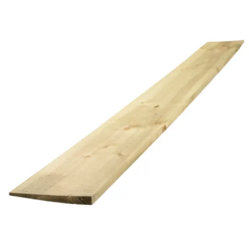 Green Treated Featheredge Fencing Board 22mm x 175mm x 4.8m