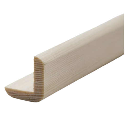 Pine Cushion Corner Mould 34mm x 34mm x 2.4m Finished Size