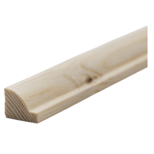 Pine Ovolo Glass Bead Mould 12mm x 14.5mm x 2.4m Finished Size