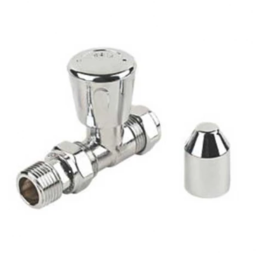 Chrome Plated Straight Radiator Valve 10mm