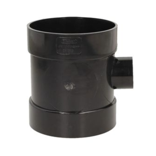110mm Solvent Soil Double Socket Boss Pipe Connector 110mm x 32mm Black