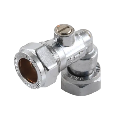 Chrome Plated Angled Service Valve 15mm x 1/2"