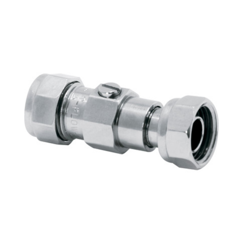 Chrome Plated Straight Service Valve 15mm x 1/2"