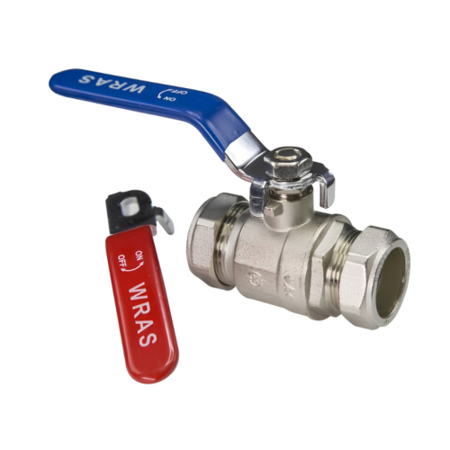 Red/Blue Lever Vall Valve 22mm
