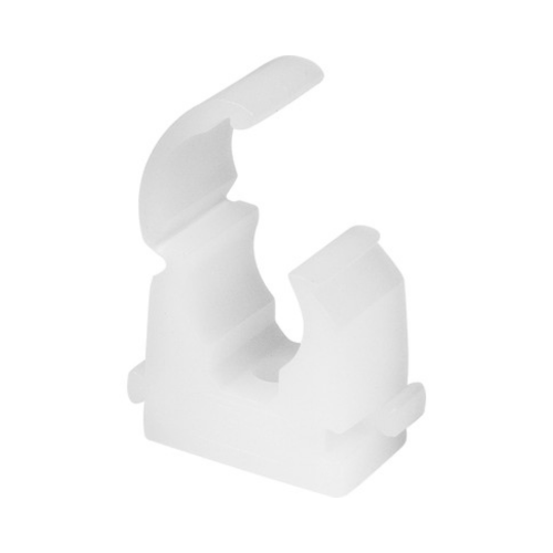 Talon White Hinged Pipe Clip 28mm