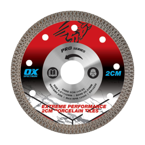 OX Pro 2cm Porcelain Cutting Blade 115/22.23mm